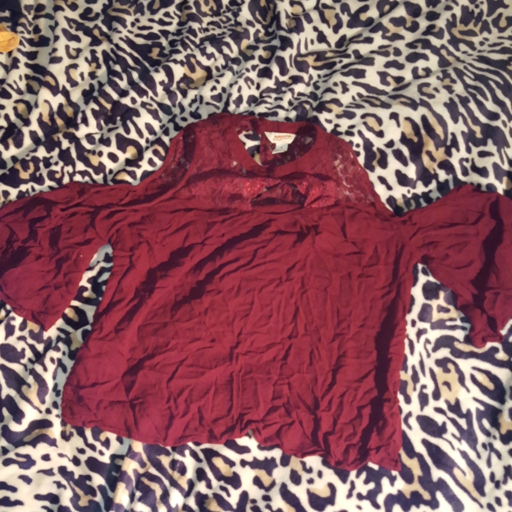 Red off the shoulder top